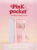 Pink Pocket Eye Brush Set
