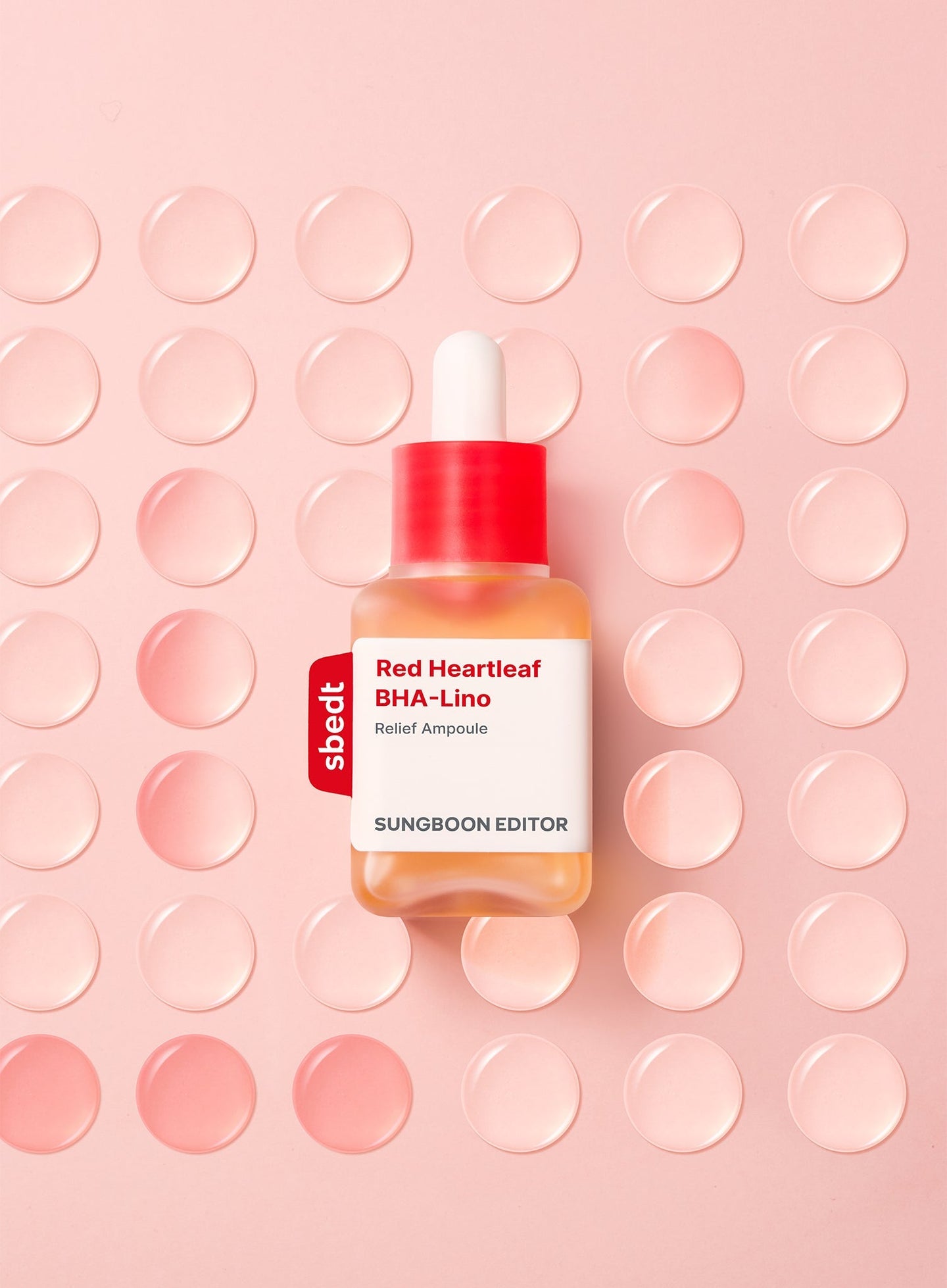 Sungboon Editor Red Heartleaf BHA-Lino Relief Ampoule for daily gentle K-beauty BHA exfoliation
