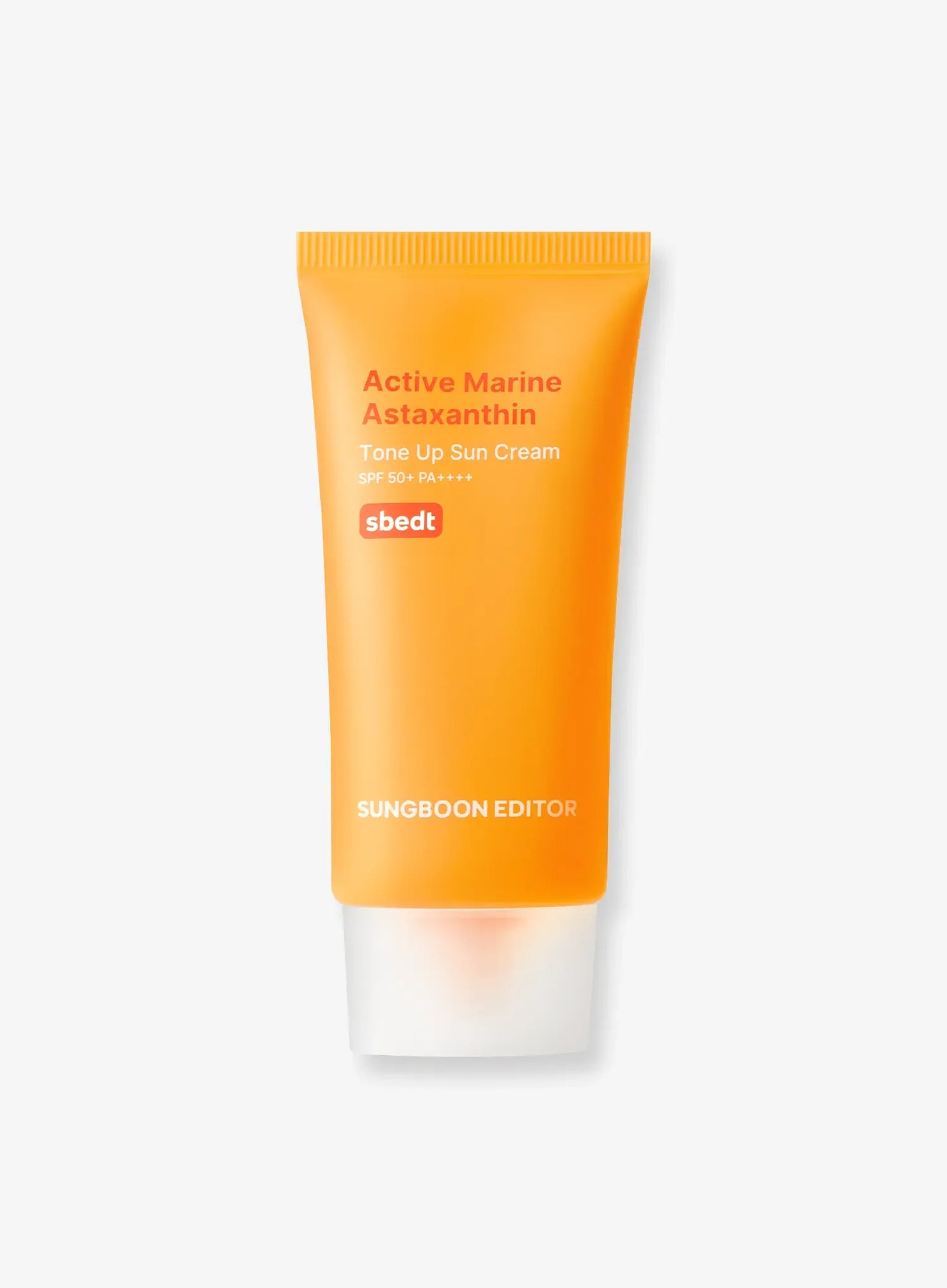 Sungboon Editor Active Marine Astaxanthin Tone Up Sun Cream tube — K-beauty tone-up SPF with astaxanthin antioxidant