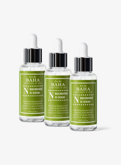 Niacinamide 10% Zinc PCA 1% Licorice Extract Hyaluronic Acid Serum Trio Set (60ml*3ea) (N60)
