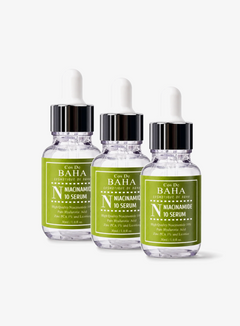 Niacinamide 10% Zinc PCA 1% Licorice Extract Hyaluronic Acid Serum Trio Set (30ml*3ea) (N)