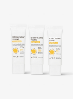 Retinol Vitamin C Vitamin E Sunscreen (SPF50+ PA++++) Trio Set (40ml*3ea)