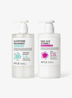 Kojic Acid & Glutathione Brightening Body Wash & Lotion Duo Set (300ml × 2)
