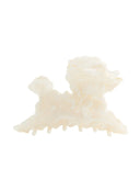 Belle Hair Clip IL503 cream front view single sculptural cloud-shaped pearlescent ivory resin claw clip on white background