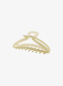 Green Hair Pin IL530 green angled top view flat lay displaying curved jaw arms and open claw structure with matte finish
